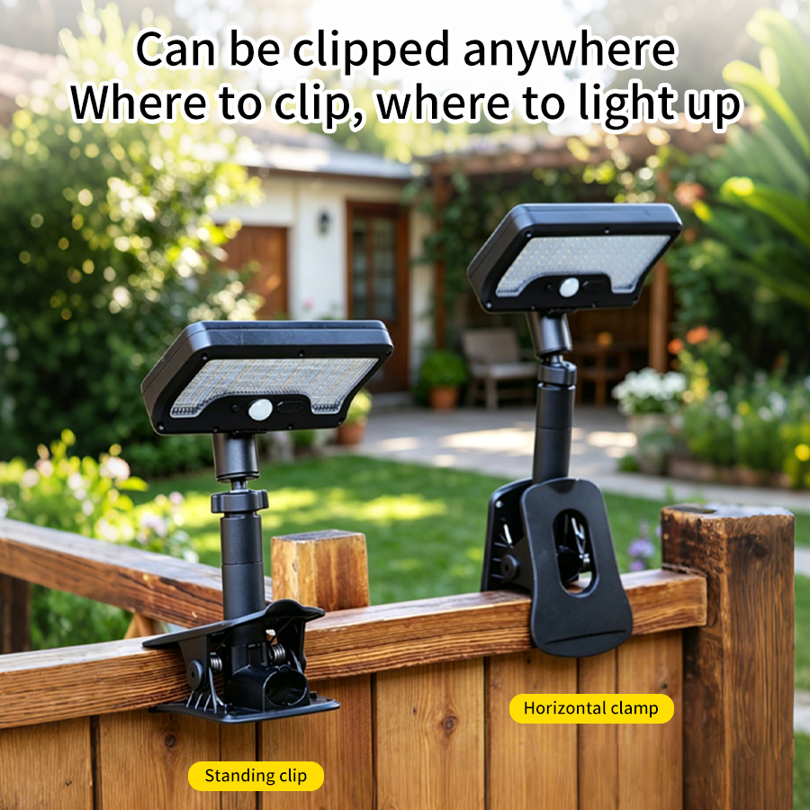 Outdoor Lighting On Fence - Solar LED Street Lights Outdoor Clip-on