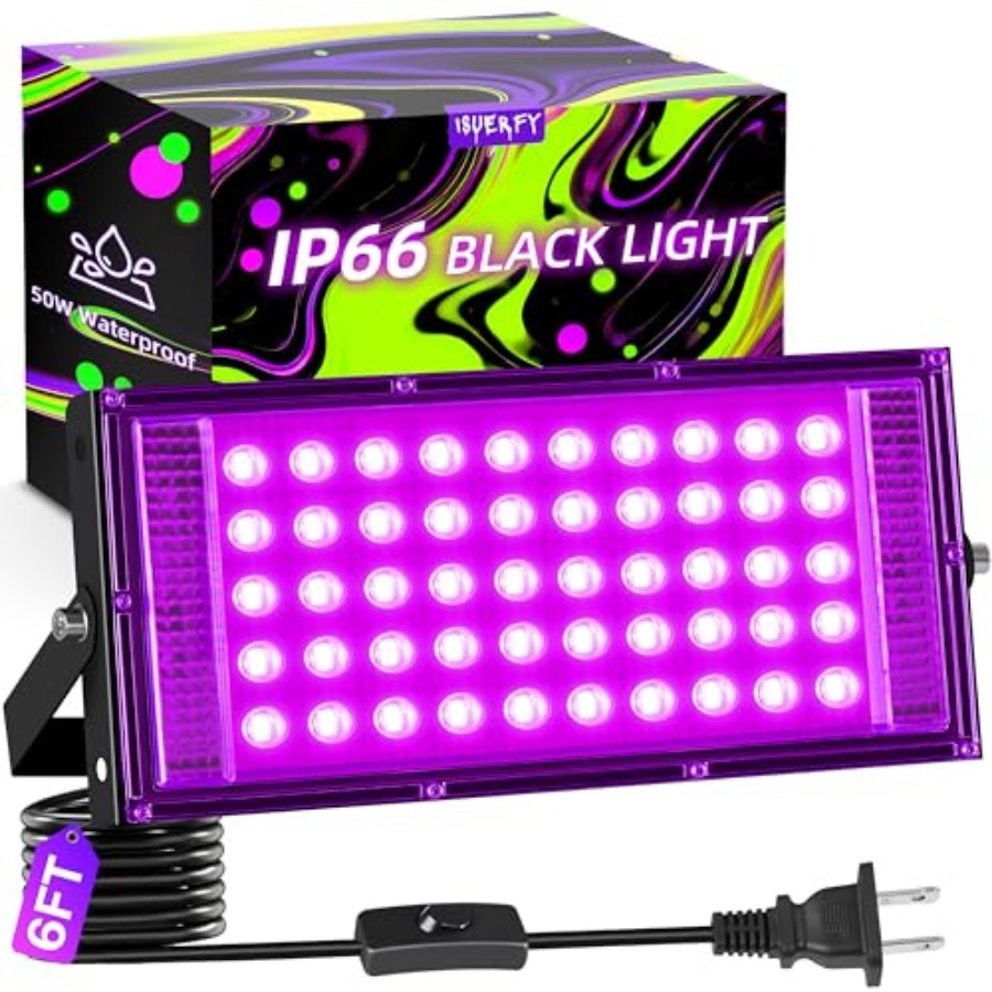 Outdoor Lighting Waterproof - 50W LED Black Light IP66 Waterproof,