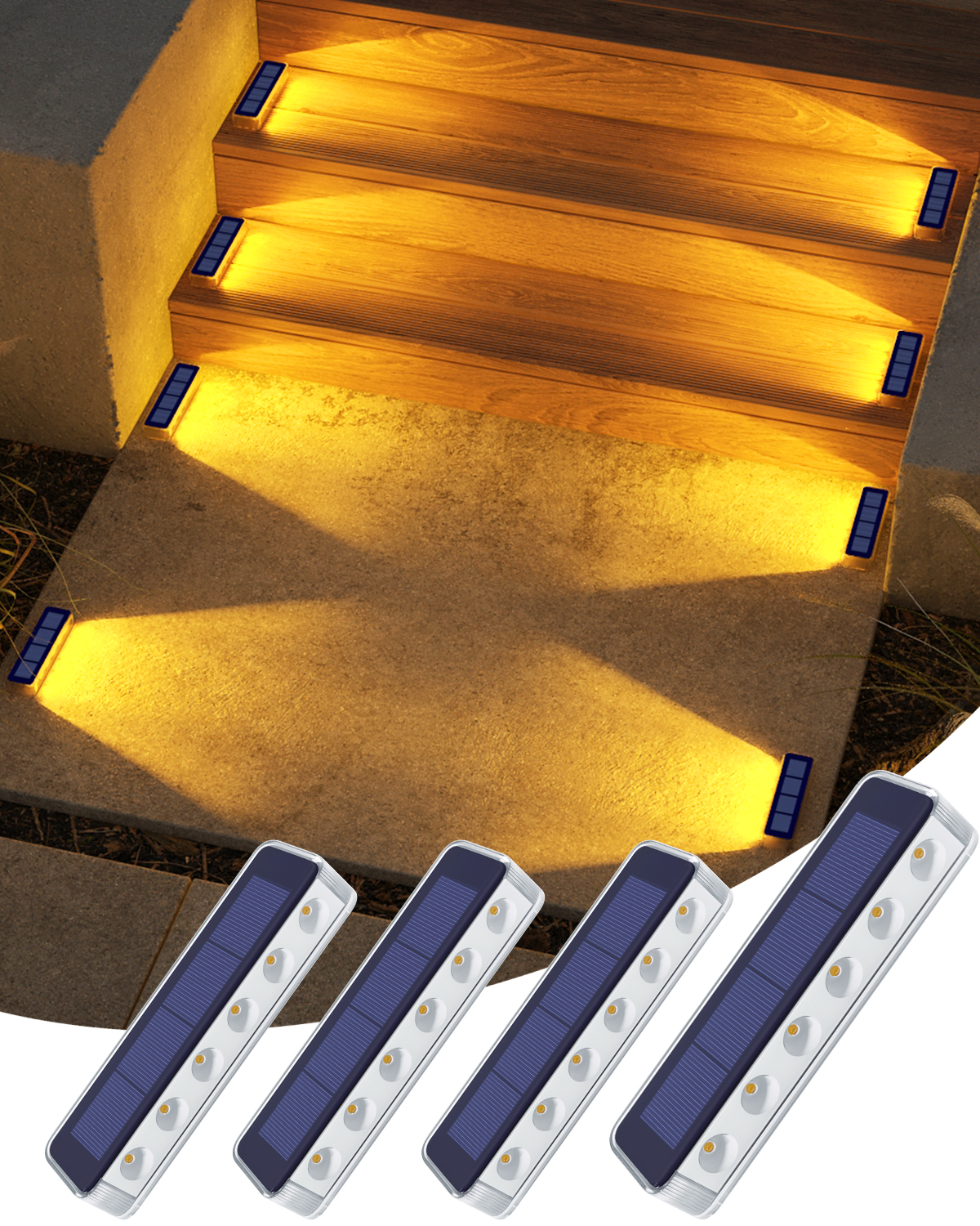 Outdoor Lighting On Stairs - Outdoor Solar Deck Lights Waterproof LED