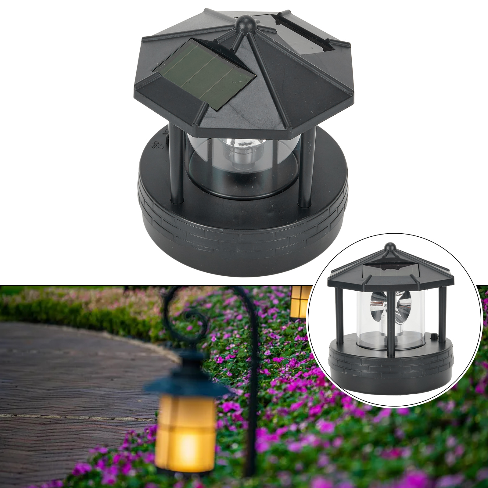Outdoor Lighting Architectural - Garden Courtyard LED Solar Lighthouse Lawn