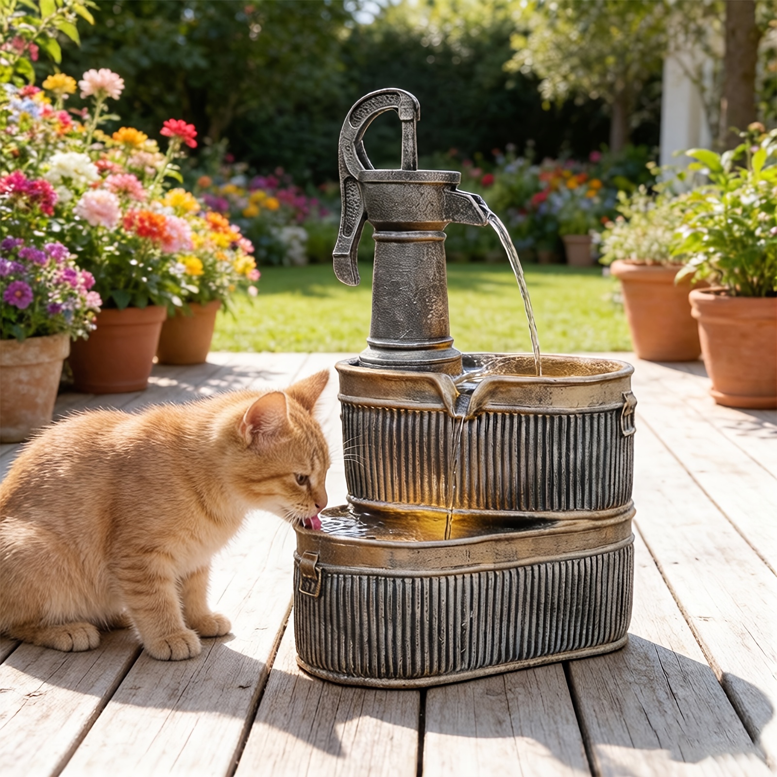 Outdoor Rustic 2-Tier Barrel W - Outdoor Lighting Bronze avaliação e preço