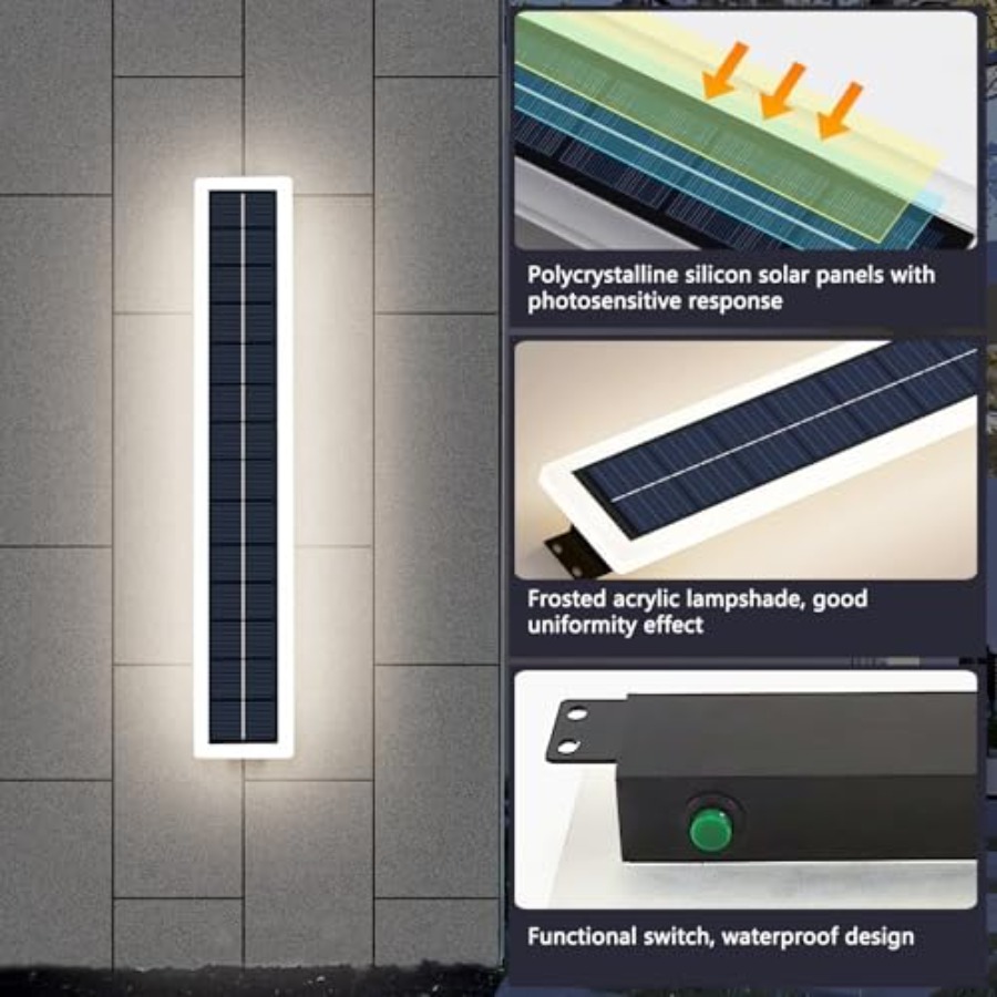Solar Wall Lights Outdoor Wate - Outdoor Lighting Wall Mount avaliação e preço