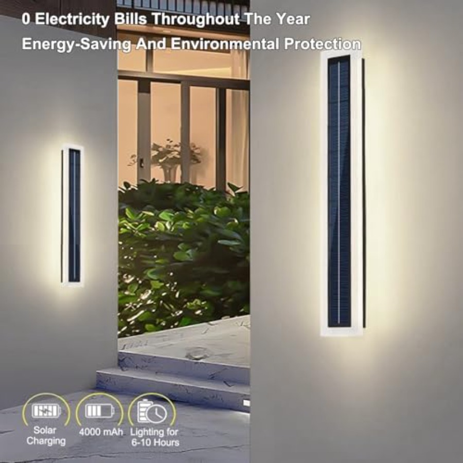 Solar Wall Lights Outdoor Wate - Outdoor Lighting Wall Mount avaliação e preço