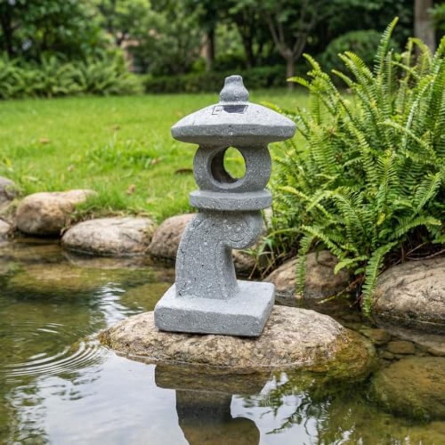 14'' High Asian Solar-Powered  - Outdoor Lighting Japanese avaliação e preço