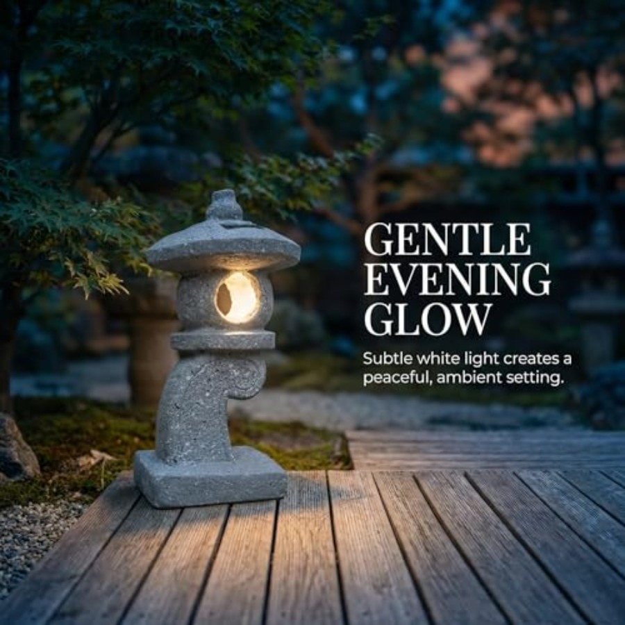 14'' High Asian Solar-Powered  - Outdoor Lighting Japanese avaliação e preço