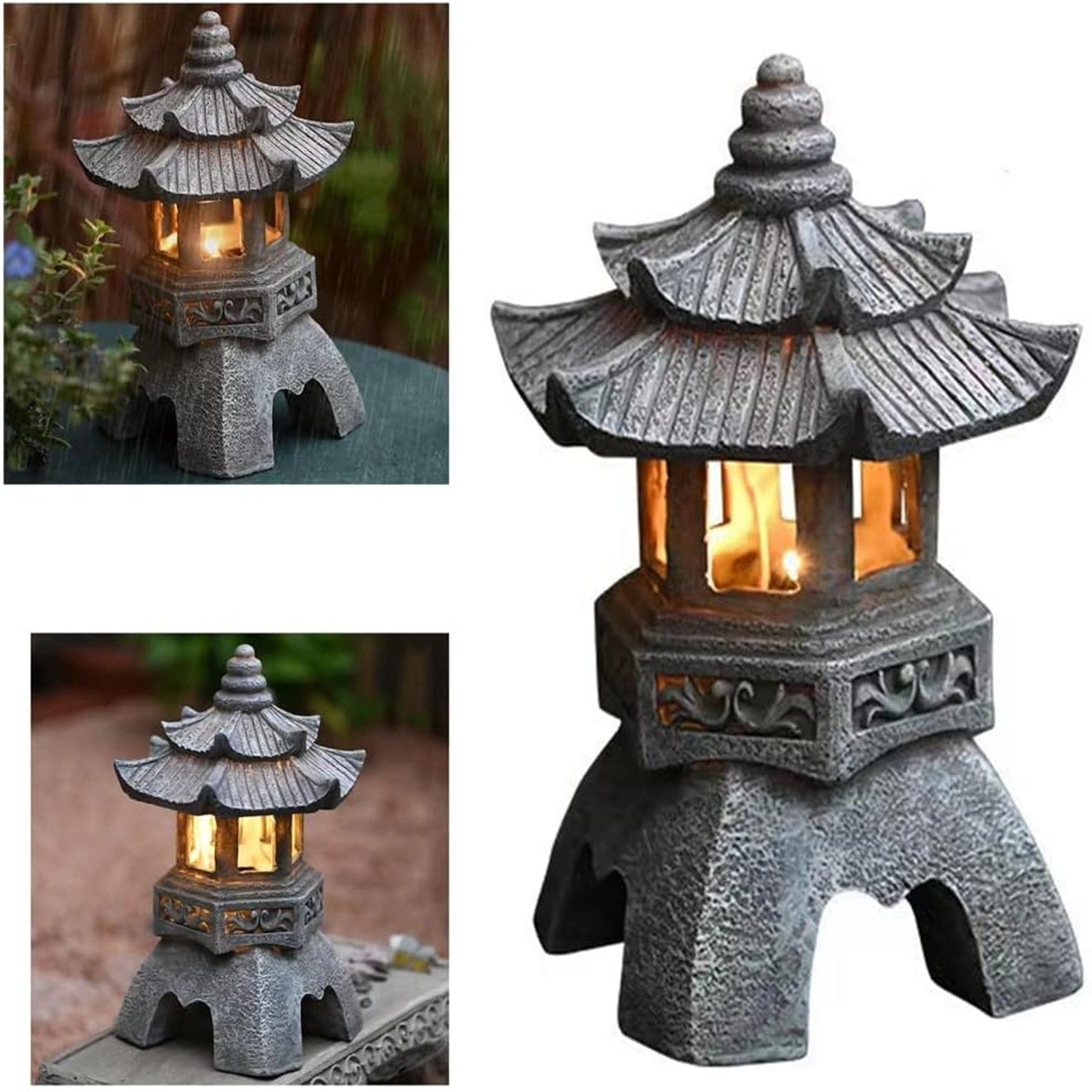 Pagoda Statues Outdoor Solar P - Outdoor Lighting Architectural avaliação e preço