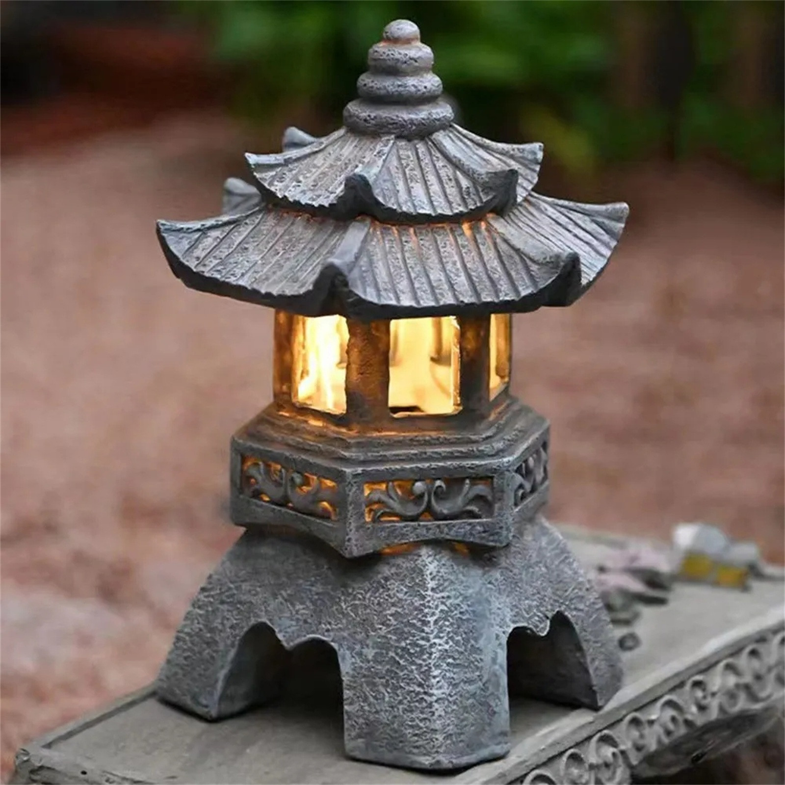 Pagoda Statues Outdoor Solar P - Outdoor Lighting Architectural avaliação e preço