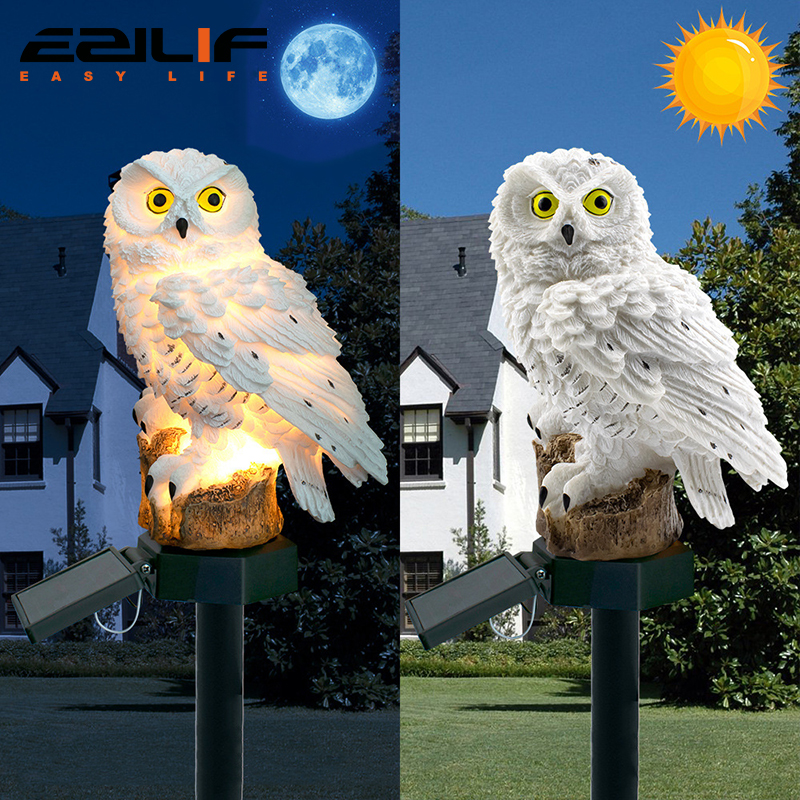 Solar light owl animal sculptu - Outdoor Lighting Ground avaliação e preço