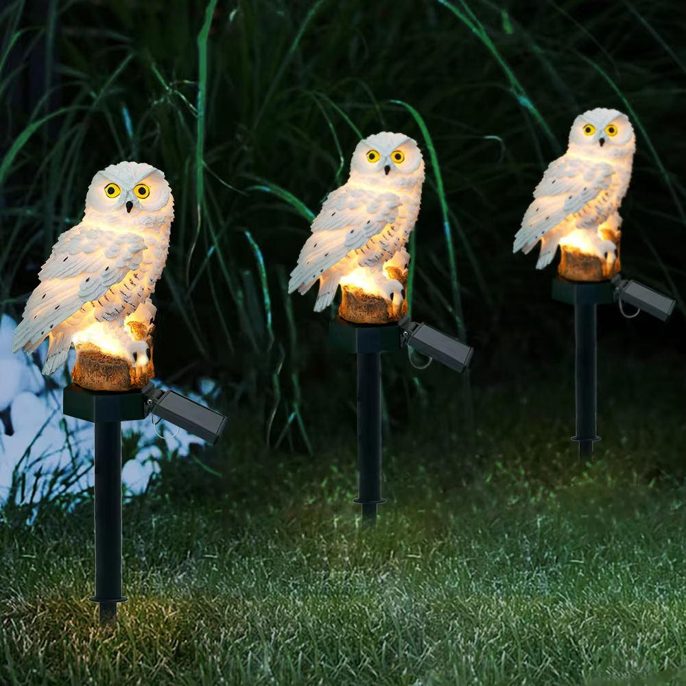 Solar light owl animal sculptu - Outdoor Lighting Ground avaliação e preço