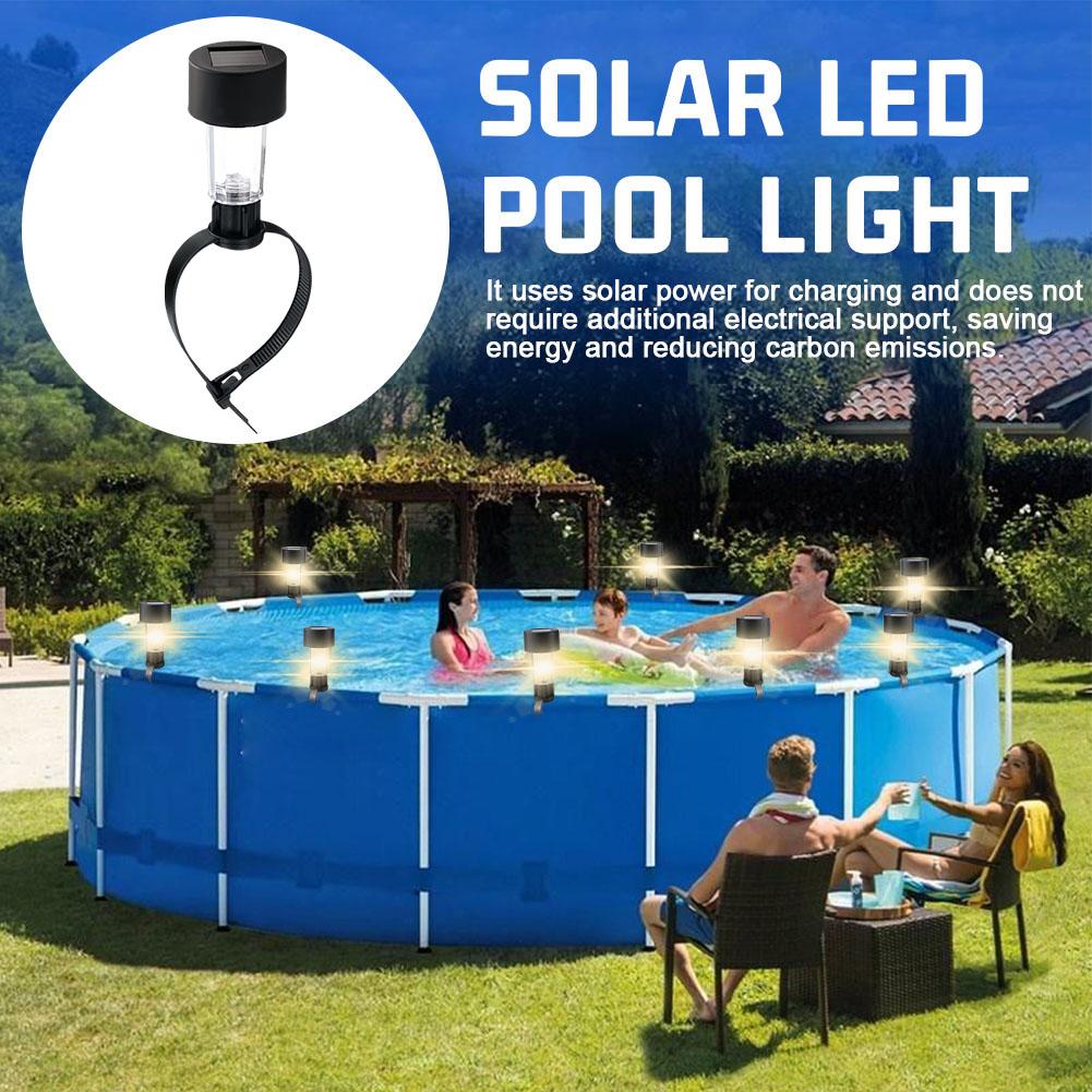 1/6PCS Solar LED Pool Light Fr - Outdoor Lighting On Fence avaliação e preço