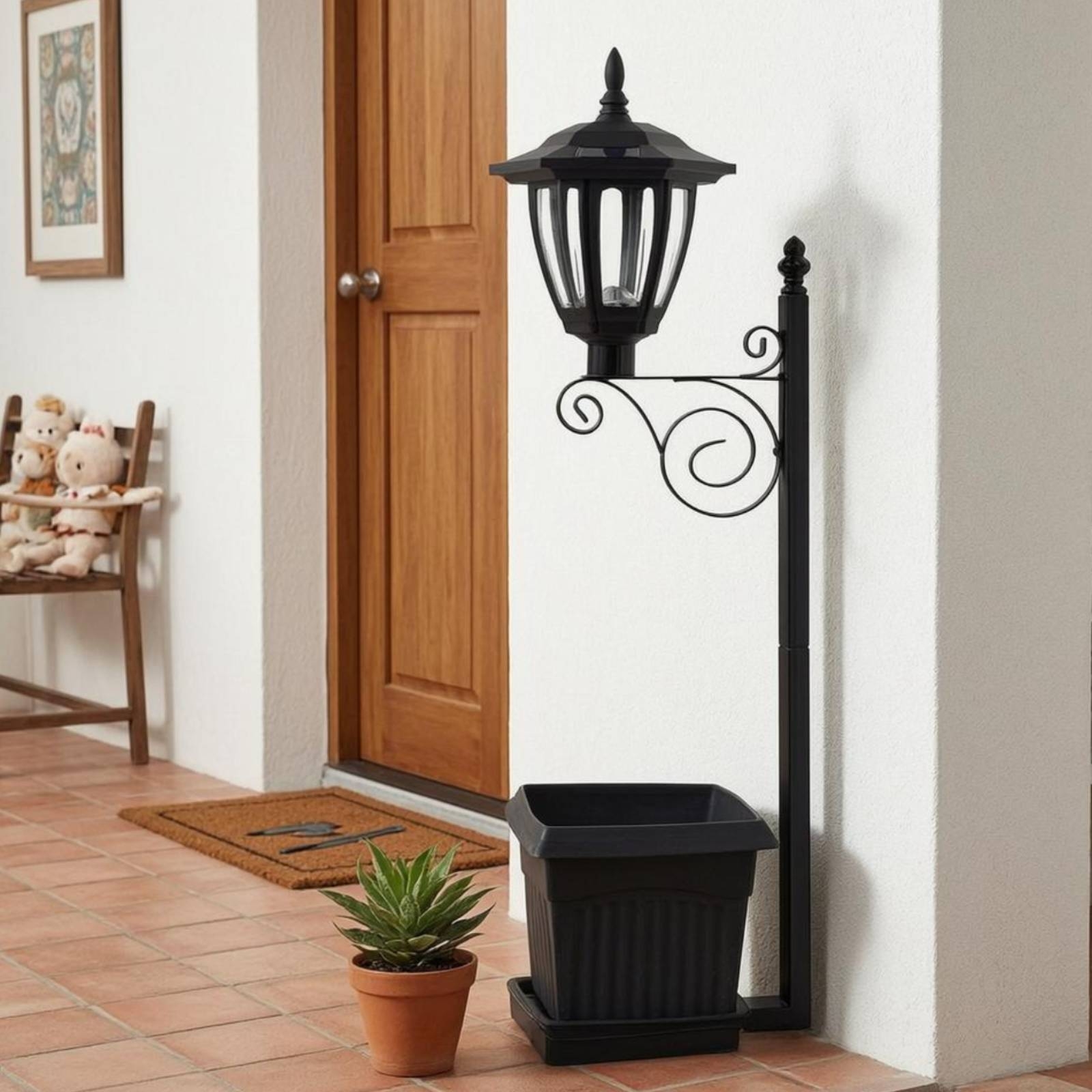 Solar Flower Pot Light Wrought - Outdoor Lighting Ground avaliação e preço