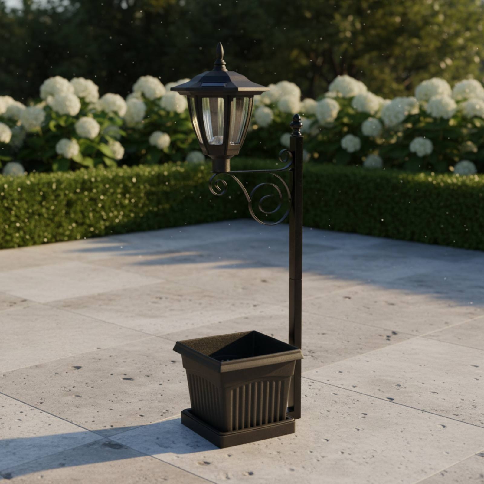 Solar Flower Pot Light Wrought - Outdoor Lighting Ground avaliação e preço