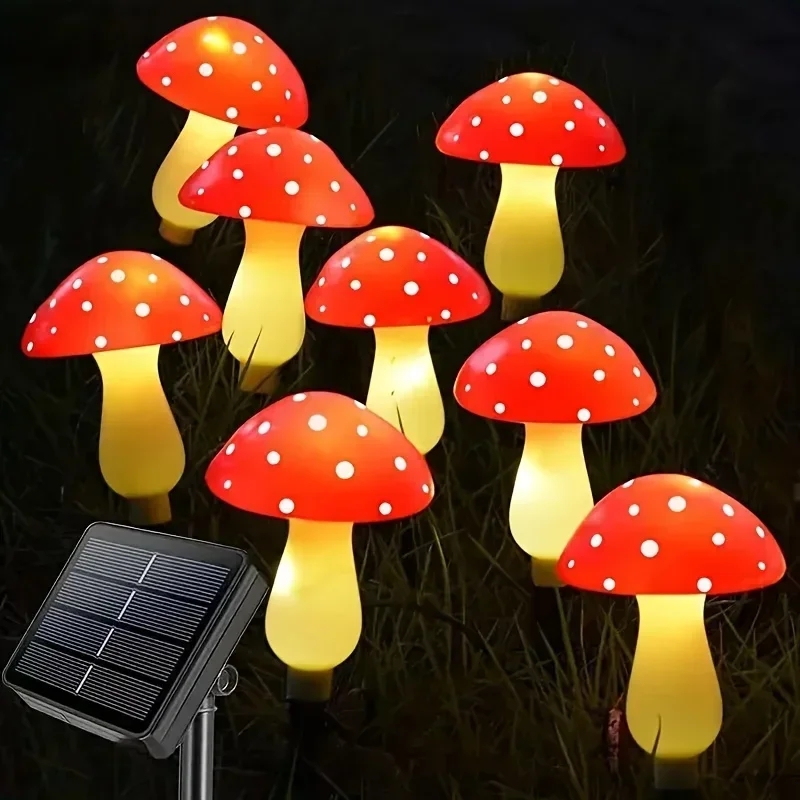 8/12/20LEDS Solar Mushroom Lig - Outdoor Lighting Yard Stakes avaliação e preço