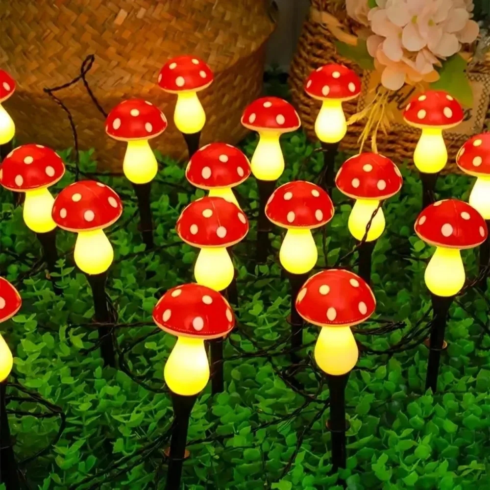 8/12/20LEDS Solar Mushroom Lig - Outdoor Lighting Yard Stakes avaliação e preço