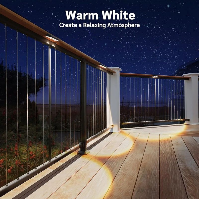 Solar Fence Lights Outdoor Wat - Outdoor Lighting On Stairs avaliação e preço