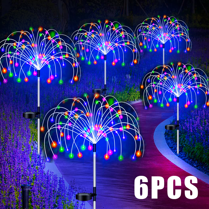 Solar Firework LED Stake Light - Outdoor Lighting Yard Stakes avaliação e preço