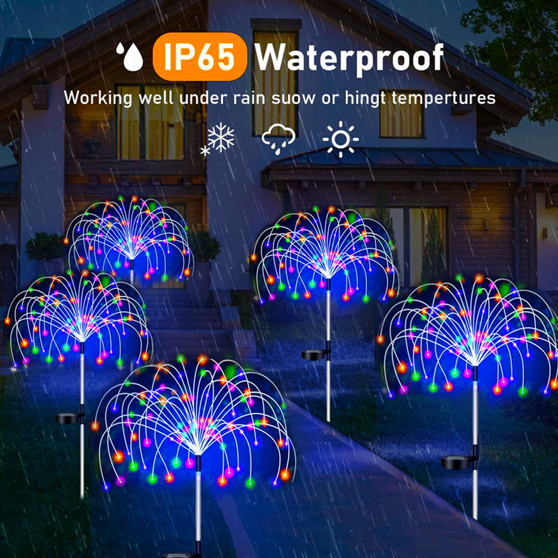 Solar Firework LED Stake Light - Outdoor Lighting Yard Stakes avaliação e preço
