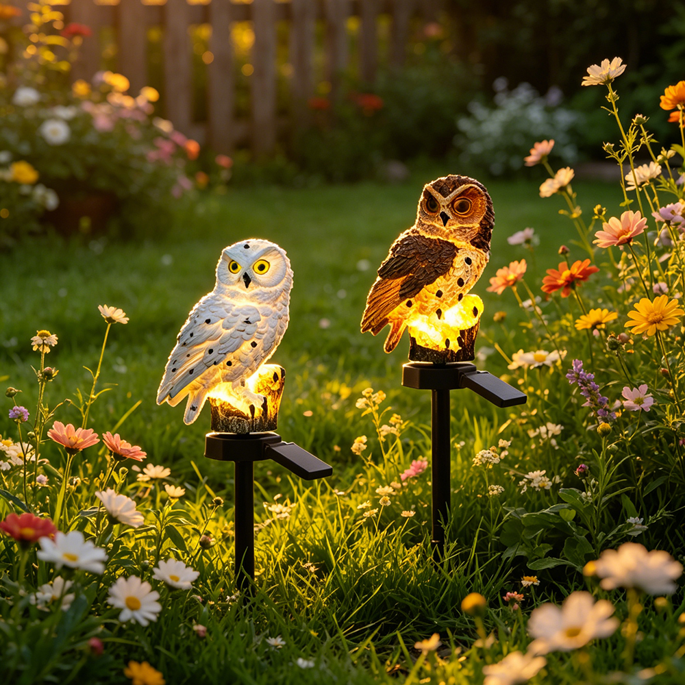 Owl Solar Light, Resin Owl Gro - Outdoor Lighting Ground avaliação e preço