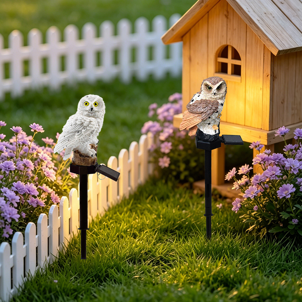 Owl Solar Light, Resin Owl Gro - Outdoor Lighting Ground avaliação e preço