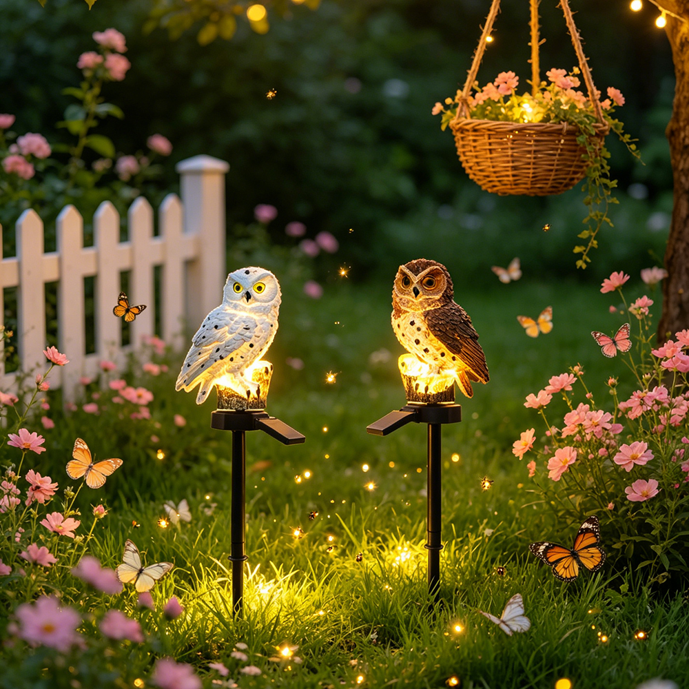Owl Solar Light, Resin Owl Gro - Outdoor Lighting Ground avaliação e preço
