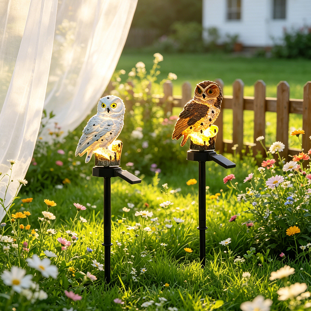 Owl Solar Light, Resin Owl Gro - Outdoor Lighting Ground avaliação e preço