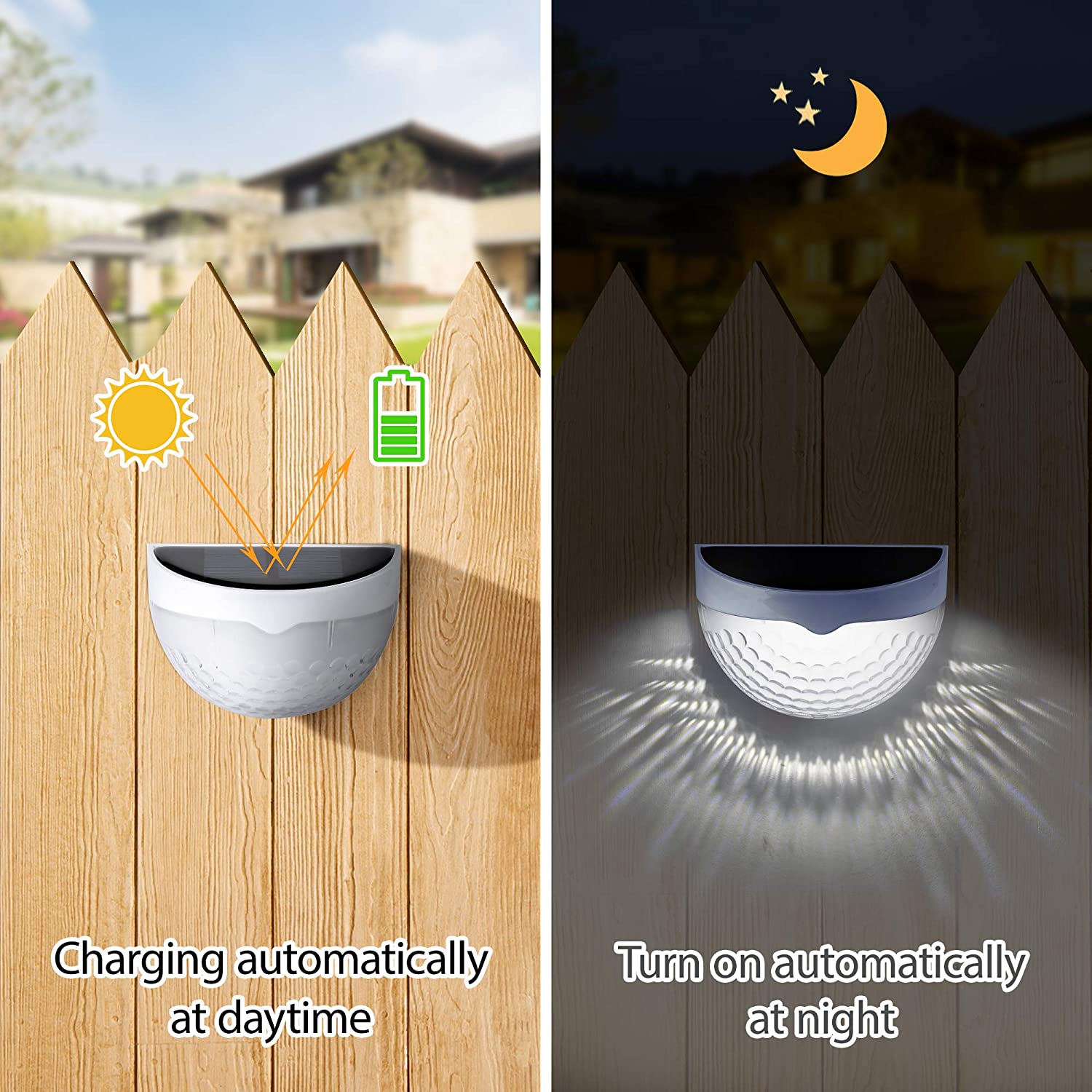 LED Solar Light Outdoor Wall L - Outdoor Lighting On Fence avaliação e preço