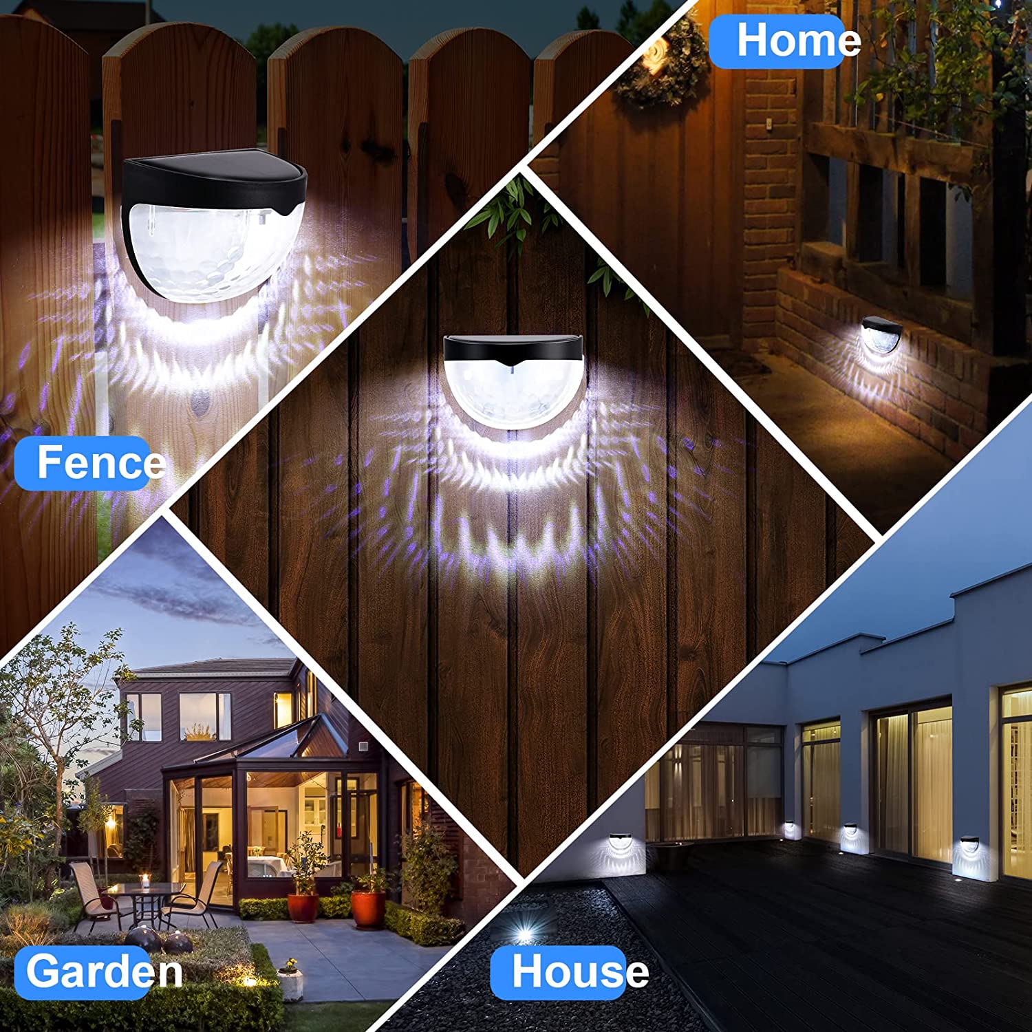 LED Solar Light Outdoor Wall L - Outdoor Lighting On Fence avaliação e preço