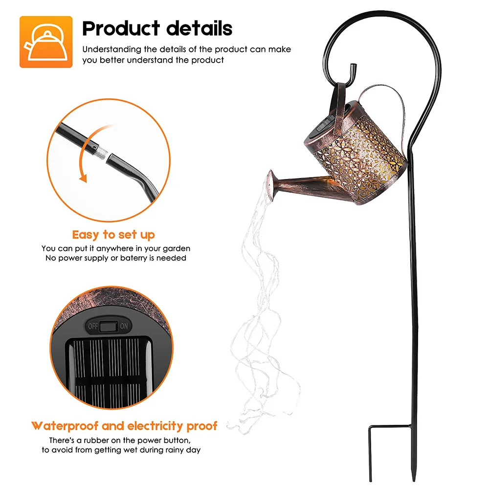 LED Solar Lights Outdoor Water - Outdoor Lighting Bronze avaliação e preço