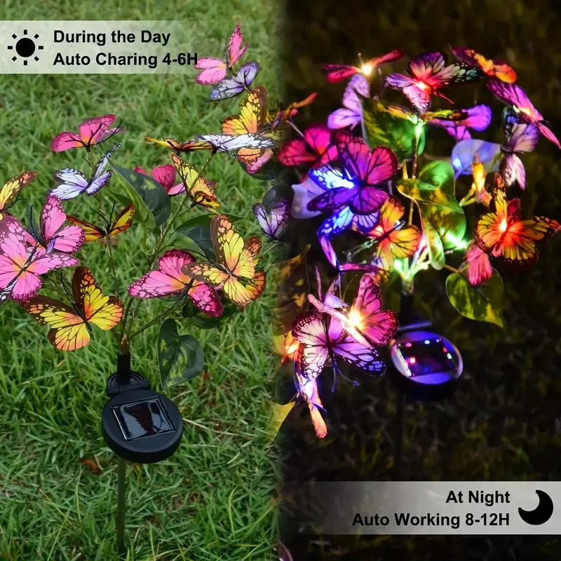 Solar LED Butterfly Garden Lig - Outdoor Lighting Solar Panel avaliação e preço