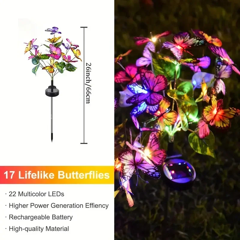 Solar LED Butterfly Garden Lig - Outdoor Lighting Solar Panel avaliação e preço