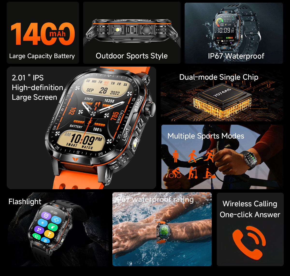 2026 New 1400mAh Super Large B - Outdoor Lighting Japanese avaliação e preço