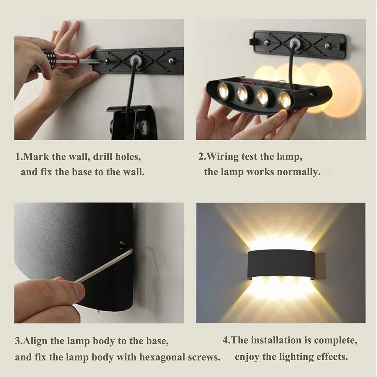 Aluminium LED Wall Lamp IP65 O - Outdoor Lighting On Stairs avaliação e preço
