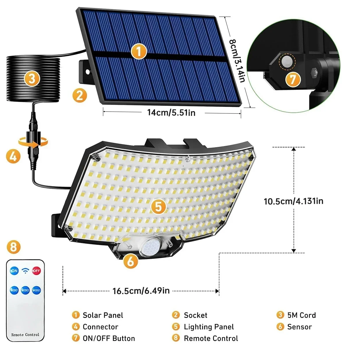 234LED Solar Outdoor Lights Mo - Outdoor Lighting For Patio avaliação e preço
