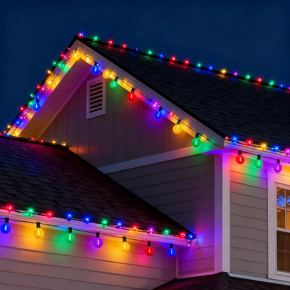 26M Festoon G40 LED Globe Mult - Outdoor Lighting On Fence avaliação e preço