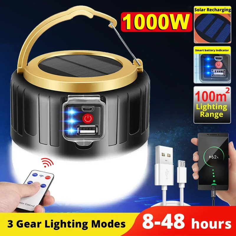 LED Solar Camping Light Power  - Outdoor Lighting Solar Panel avaliação e preço