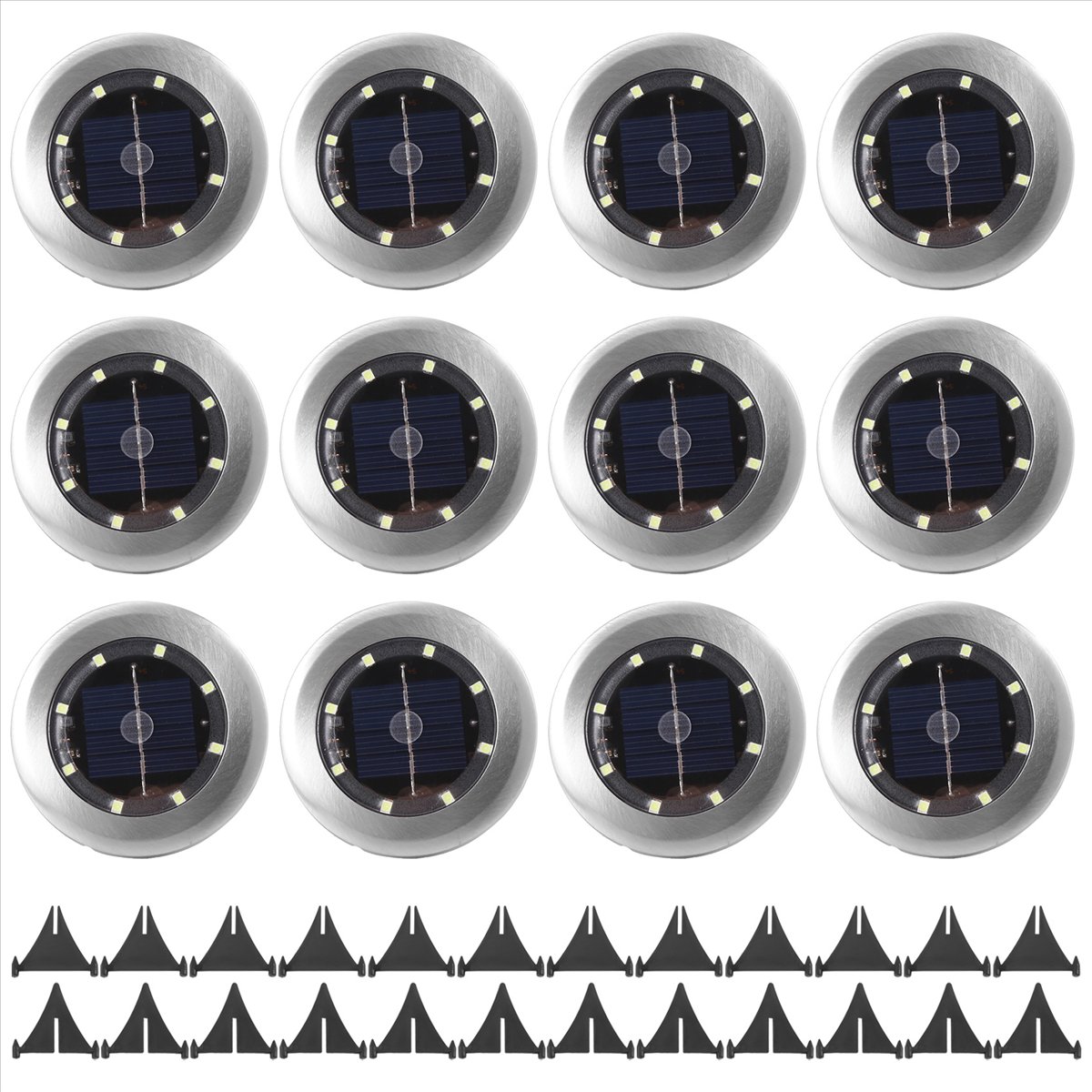 *A14E 12 Pack Solar Lights Out - Outdoor Lighting Solar Panel avaliação e preço