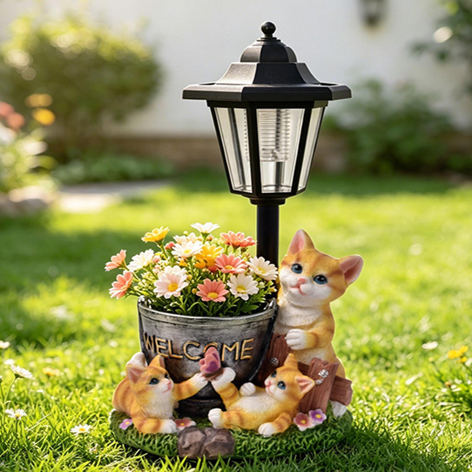 Cat Solar Lights Outdoor Garde - Outdoor Lighting For Patio avaliação e preço