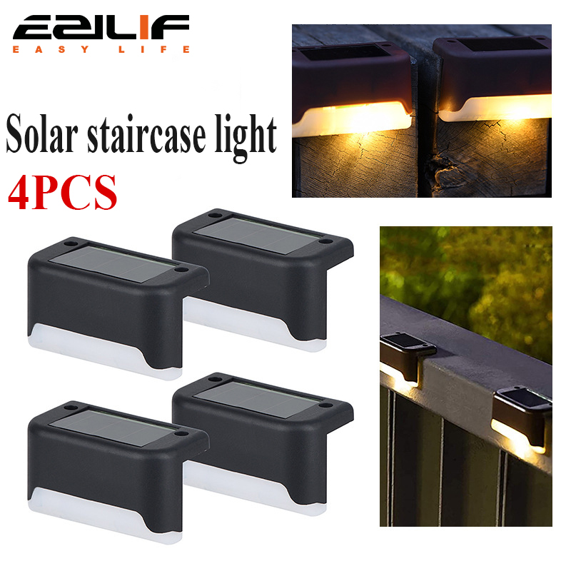 4PCS Solar Deck Light Outdoor  - Outdoor Lighting On Fence avaliação e preço