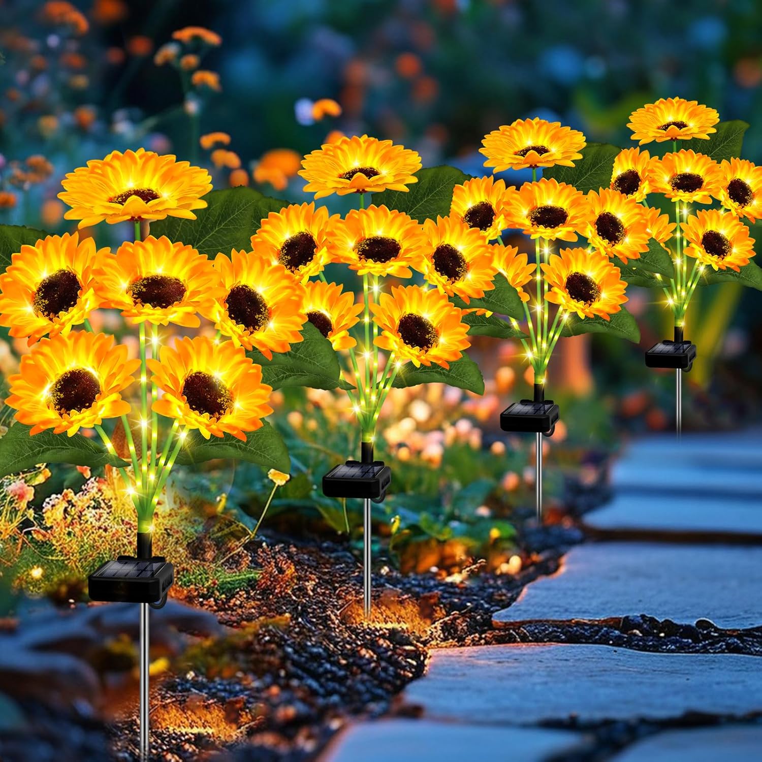 Solar Sunflower Lights with Lu - Outdoor Lighting Ground avaliação e preço