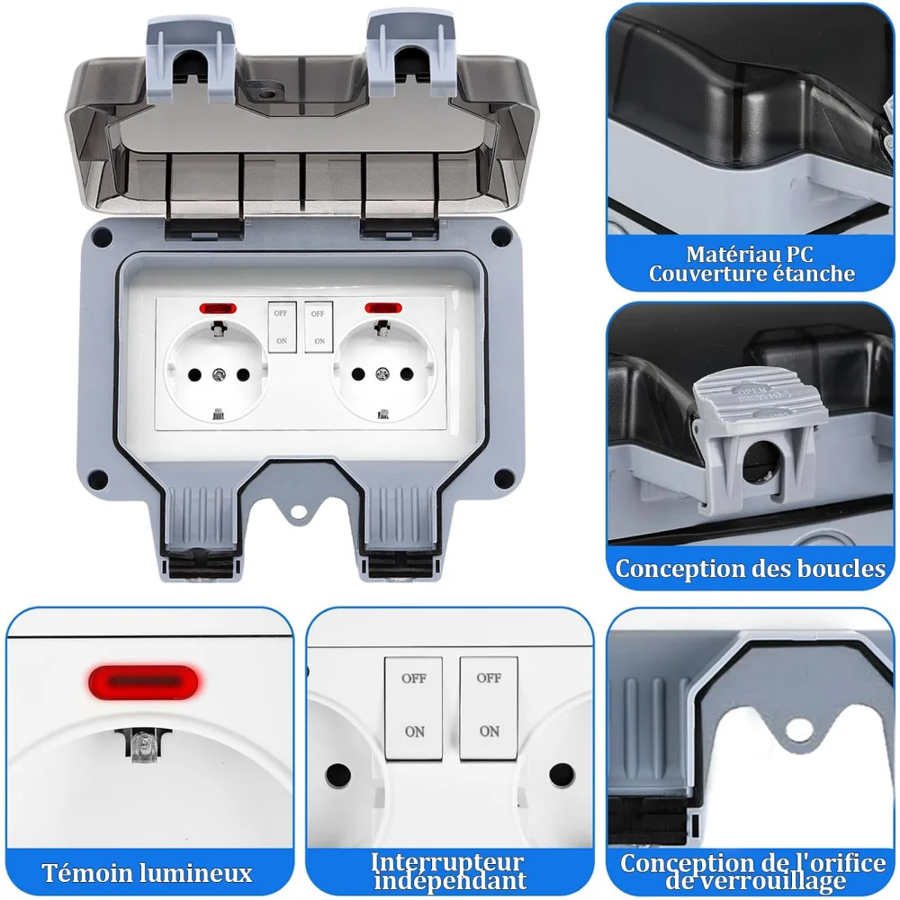 European-Style Outdoor Socket  - Outdoor Lighting Wall Mount avaliação e preço