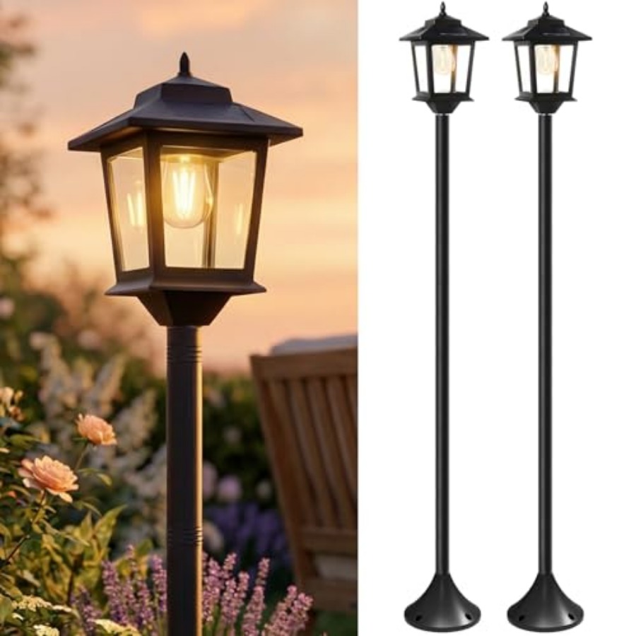 Outdoor Solar Post Lights, 2-P - Outdoor Lighting For Patio avaliação e preço