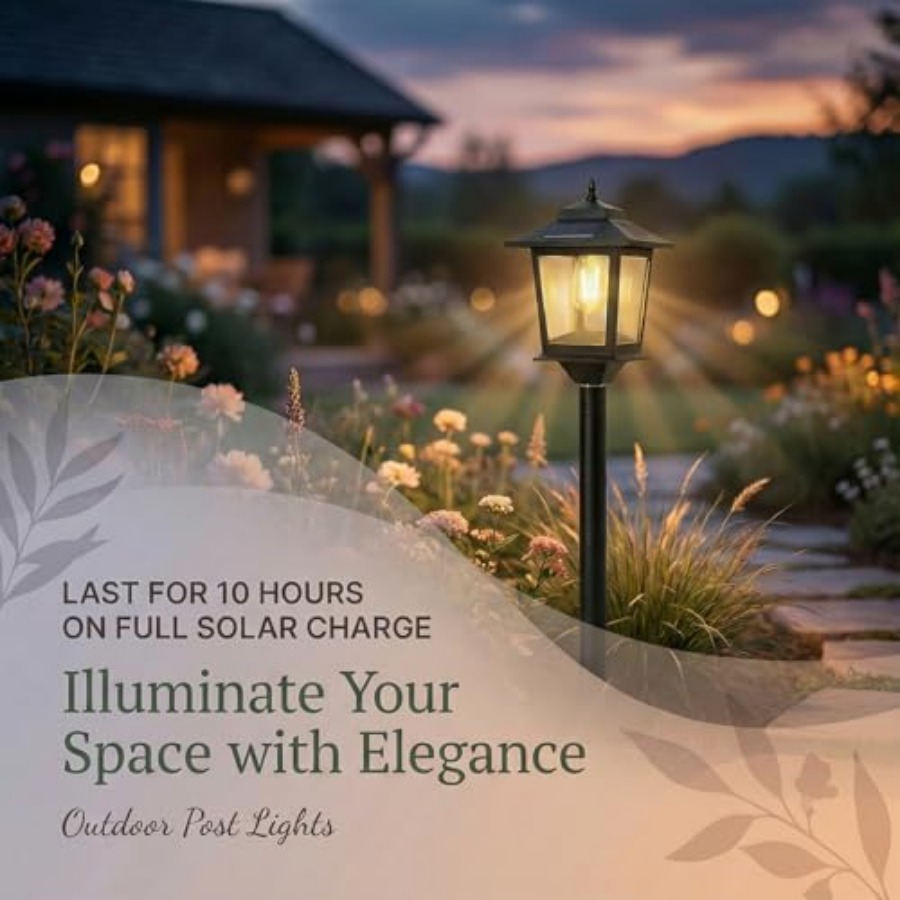 Outdoor Solar Post Lights, 2-P - Outdoor Lighting For Patio avaliação e preço