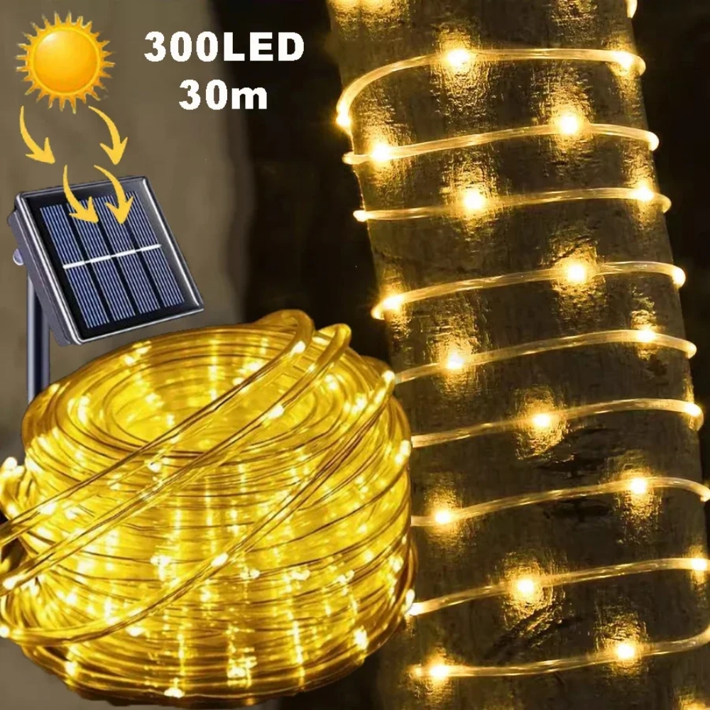 LED Solar Strip Rope Tube Fair - Outdoor Lighting On Fence avaliação e preço