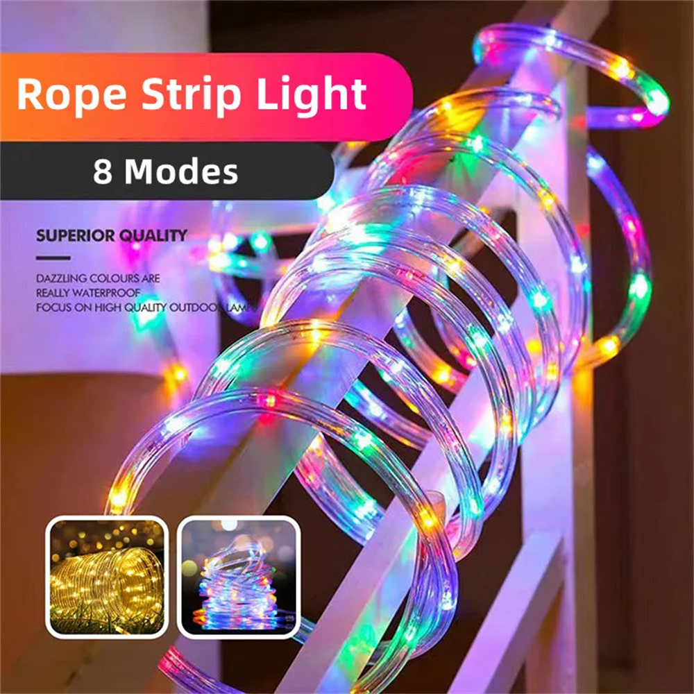 LED Solar Strip Rope Tube Fair - Outdoor Lighting On Fence avaliação e preço