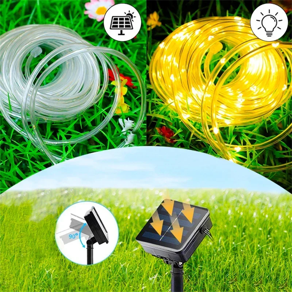 LED Solar Strip Rope Tube Fair - Outdoor Lighting On Fence avaliação e preço
