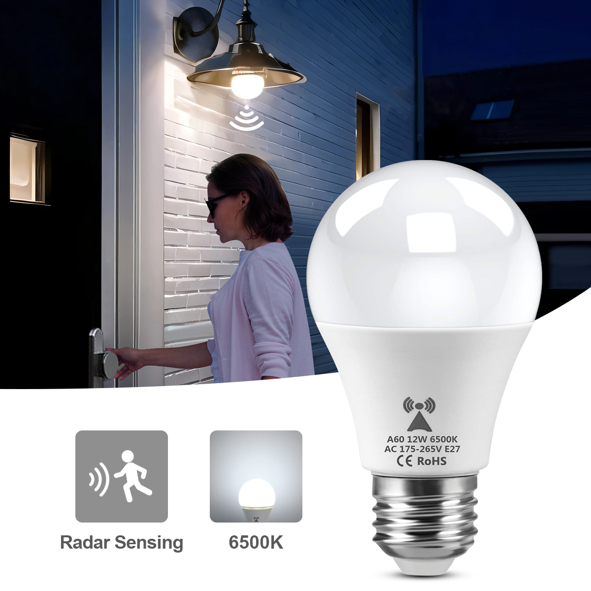 12W E27 LED Radar Motion Senso - Outdoor Lighting On Stairs avaliação e preço