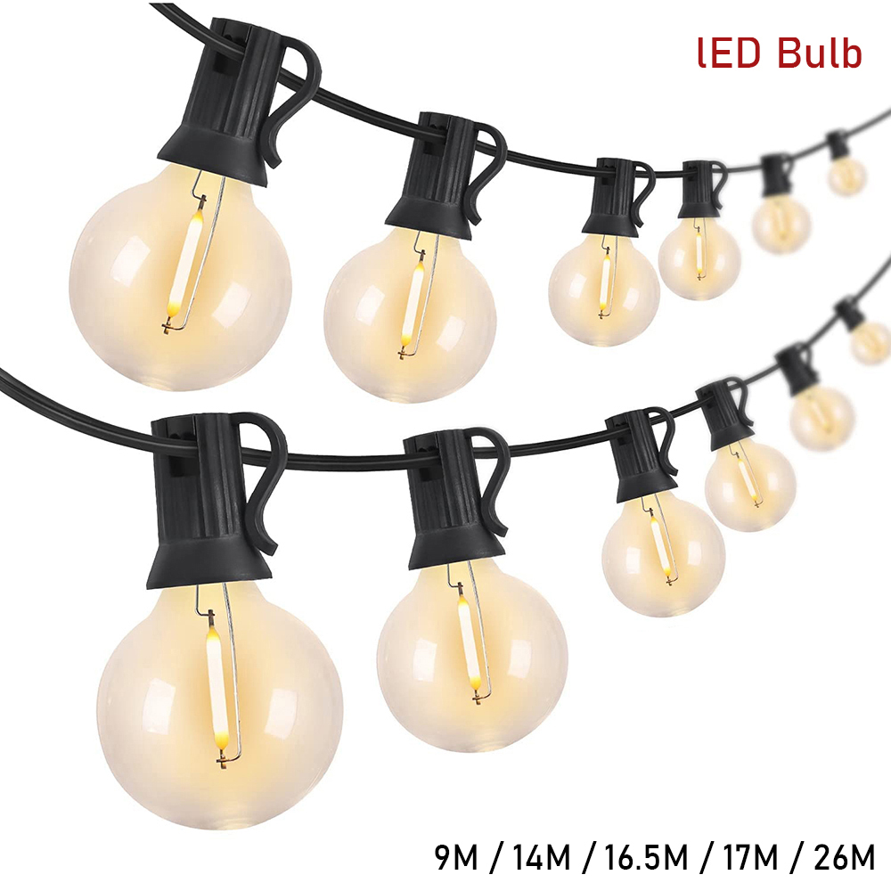7/26M Festoon LED Globe String - Outdoor Lighting On Fence avaliação e preço