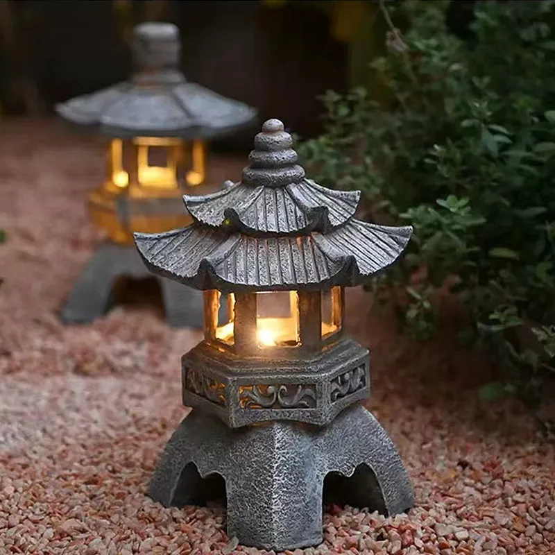 Garden Solar LED Pagoda Lanter - Outdoor Lighting Bronze avaliação e preço