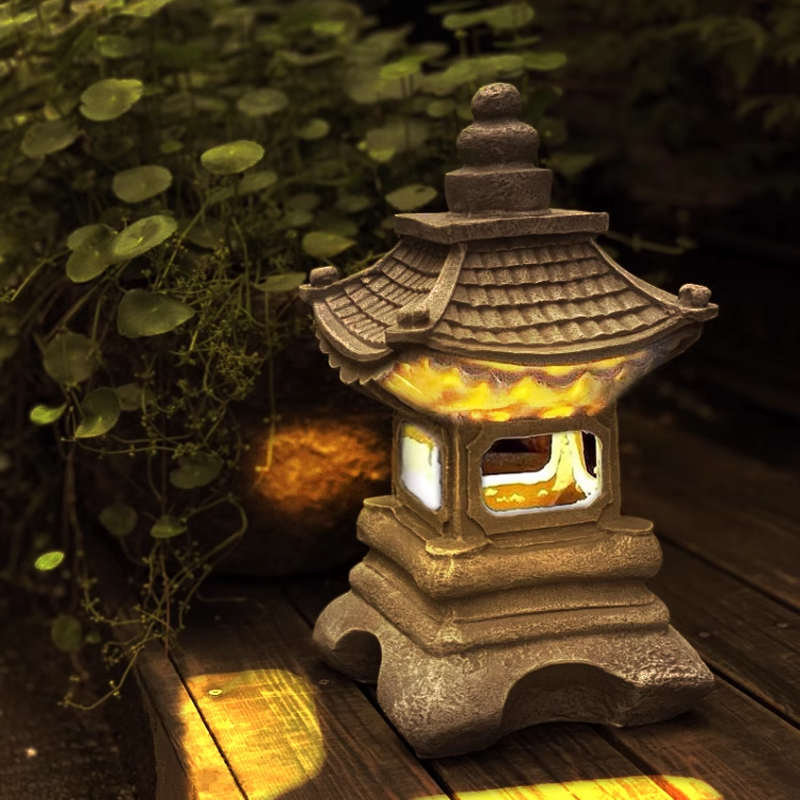 Garden Solar LED Pagoda Lanter - Outdoor Lighting Bronze avaliação e preço
