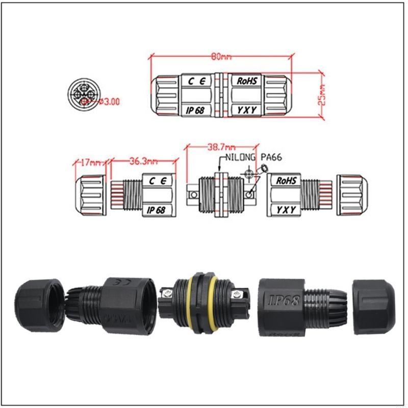 IP68 Waterproof Connector Outd - Outdoor Lighting Joint Box avaliação e preço